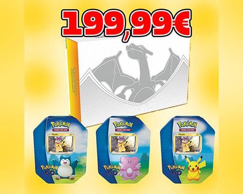 Pokémon Ultra Premium Collection Glurak (EN) + 3 PKM Go Tins (EN)