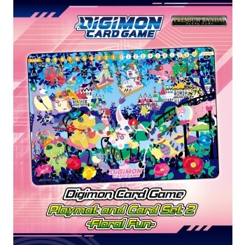 Digimon Playmat and Card Set 2 Floral Fun PB-09