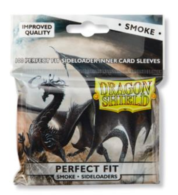 Dragon Shield Standard Perfect Fit Sleeves Sideloading Sleeves - Clear/Smoke (100 Sleeves)